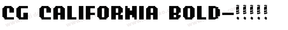 CG California Bold字体转换